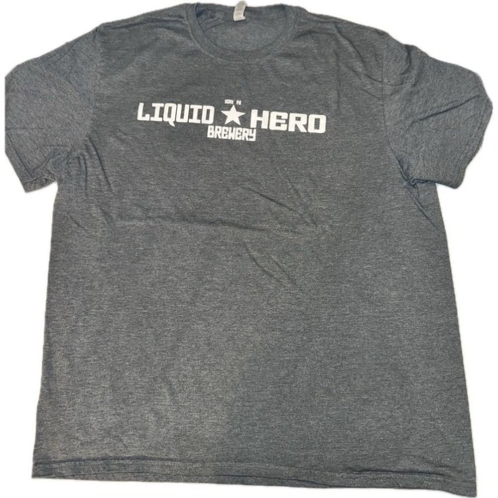 Liquid Hero Brewery T-Shirt Gray Men's‎ XL Jerzees